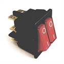 Picture of ROCKER SWITCH DPST ILLUMINATED RED 15A 250V