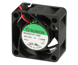 Picture of 12VDC AXIAL FAN 40sqx20mm SLV 9CFM LEAD