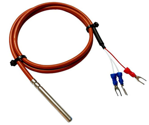 Picture of PT100 THERMOCOUPLE SENSOR 80-DEG L=1M RED