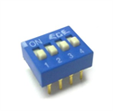 Picture of DIP SWITCH STD 4POLE 100mA 7.62mm BLUE