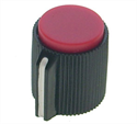 Picture of KNOB PLASTIC RED SCR LINE 13x13x6.4