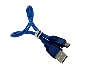 Picture of LEAD USB A-PLUG to 5P MINI B-PLUG 280mm BLUE