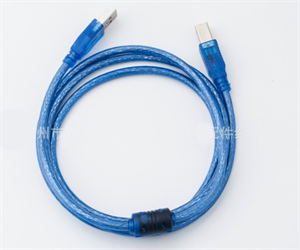 Picture of LEAD USB A-PLUG TO B-PLUG 1.5m CLEAR BLUE