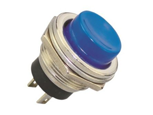 Picture of PUSH BUTTON SWITCH N.O. SPST 3A BLUE M16 D=19mm