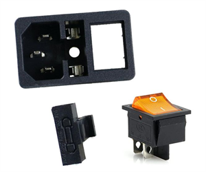 Picture of PANEL MOUNT IEC SOCKET WITH FUSE & SWITCH