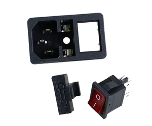 Picture of PANEL MOUNT IEC SOCKET WITH FUSE & SWITCH