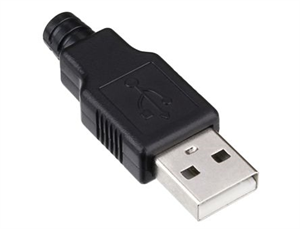 Picture of REWIREABLE USB-A PLUG IN BLACK HOUSING-MPQ=5