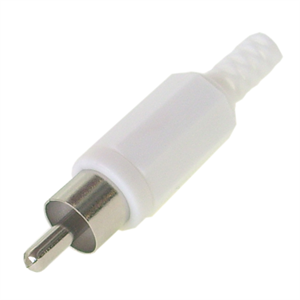 Picture of PLUG RCA STR WHITE W/SLEEVE