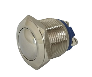 Picture of PUSH BUTTON VANDAL SWITCH N.O. SPST 2A METAL SCREW