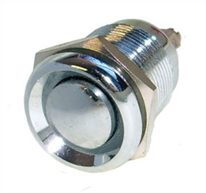 Picture of PUSH BUTTON VANDAL SWITCH N.O. SPST 2A METAL SCREW