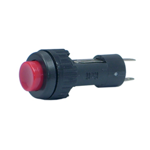 Picture of PUSH RND 9mm MOM 24V RED