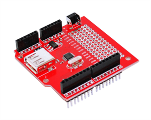 Picture of USB HOST SHIELD BOARD/ PROTYPING, RED