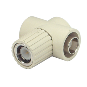 Picture of ADAPTER BNC-PLUG TO 2X BNC-SOCKET CREAM T-JUNCTION