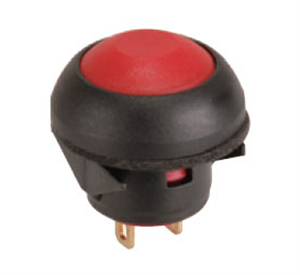 Picture of PUSH BUTTON SWITCH N.O. SPST RED P/FIT D=17.5 IP67