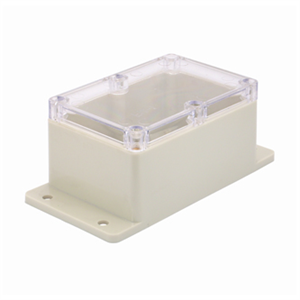 Picture of IP65 ABS ENCLOSURE CLEAR LID 162x80x64mm CREAM