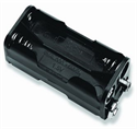 Picture of BATTERY HOLDER 4xAAA CLIP/SNAP BLACK