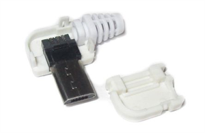 Picture of MICRO USB 5P PLUG IN WHITE HOUSING R/A - REWIREABL