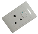 Picture of SINGLE WALL SOCKET FLUSH MOUNT 2X4 16A