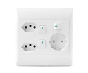 Picture of WALL SOCKET 3L + 2 EURO + 1SCHUKO 4x4