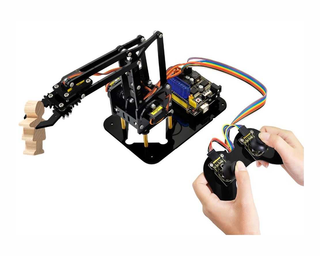 Hobbytronics. DIY 4DOF ROBOT MECHANICAL ARM KIT FOR ARDUINO