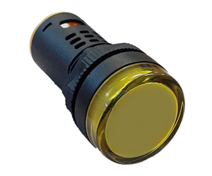 Picture of PILOT LIGHT HIGH YELLOW LED 22MM 24V DC/AC