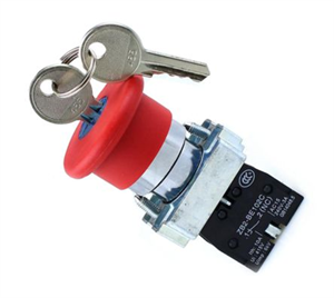 Picture of PUSH BUTTON KEY MUSHROOM HEAD N/C RD 40 22MM