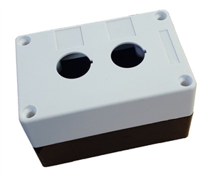 Picture of PUSH BUTTON ENCLOSURE 2 HOLE IP65 GREY 22mm