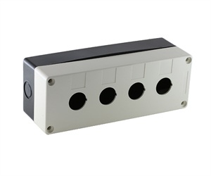 Picture of PUSH BUTTON ENCLOSURE 4 HOLE IP65 GREY 22mm