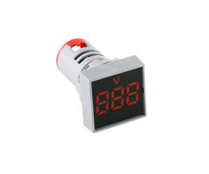 Picture of VOLTMETER INDICATOR SQU 500VAC 22mm RED