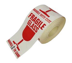 Picture of LABEL / STICKER "FRAGILE WITH GLASS" PRINTED
