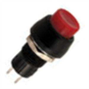 Picture of PUSH BUTTON SWITCH N.O. SPST 3A RED SOLDER M10 D=1