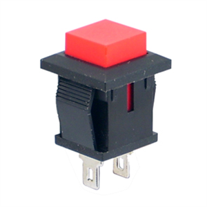 Picture of PUSH BUTTON SQ N.C. SPST 1A RED P/FIT LUG 12X13mm