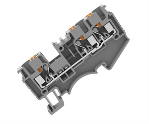 Picture of TERMINAL BLOCK D/R TWIN / DUAL GREY 6.2MM PUSH-IN