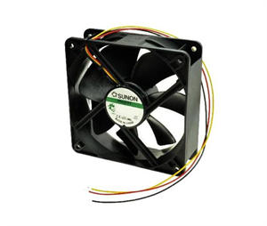 Picture of 24VDC AXIAL FAN 80sqx25mm BALL 4200RPM 3-WIRE