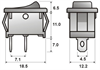 Picture of ROCKER SWITCH MINI SPST 13x19 (ON)-OFF