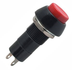 Picture of PUSH BUTTON SWITCH LATCH SPST 3A RED D=19.5 L=38